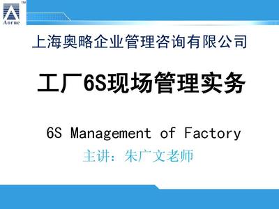 工廠6S現(xiàn)場管理實務(wù)——個人精益管理與企業(yè)管理咨詢的協(xié)同之道